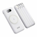 Caricatore portatile Cool Cool Power Bank 10.000mAh 4 Conexiones + Qi Carga Inalambrica Blanco Argentato 10000 mAh