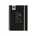 Agenda Finocam Negro 1/8 12 x 16,4 cm 2024-2025