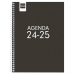 Agenda Finocam COOL Negro Cuarto 15,5 x 21,2 cm 2024-2025