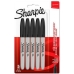 Rotulador permanente Sharpie Preto 5 Unidades