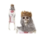 Halloween Decorations Medieval King Skeleton 40 cm