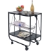 Serving trolley Alexandra House Living Black 68 x 70 x 40 cm Foldable