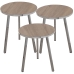 Jeu de 3 tables Alexandra House Living Marron Doré Bois