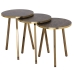 Set van 3 tafels Alexandra House Living Bruin Gouden Hout