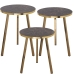 Set of 3 tables Alexandra House Living Ruskea Kullattu Puu