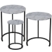 Set of 3 tables Alexandra House Living Musta Harmaa Puu