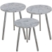 Set of 3 tables Alexandra House Living Silver Wood