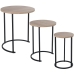 Set of 3 tables Alexandra House Living Ruskea Musta Puu