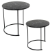 Set of 2 tables Alexandra House Living Musta Metalli