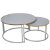 Set of 2 tables Alexandra House Living Valkoinen Harmaa Puu 80 x 43 x 80 cm