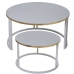 Jeu de 2 tables Alexandra House Living Blanc Gris Bois 80 x 43 x 80 cm