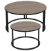 Set of 2 tables Alexandra House Living Brown Black Wood