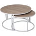 Jeu de 2 tables Alexandra House Living Blanc Marron Bois