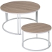 Jeu de 2 tables Alexandra House Living Blanc Marron Bois