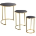 Set of 3 tables Alexandra House Living Musta Kullattu Puu