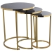 Set of 3 tables Alexandra House Living Musta Kullattu Puu