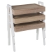 Set of 3 tables Alexandra House Living Valkoinen Ruskea