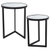 Jeu de 2 tables Alexandra House Living Noir Argenté