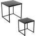 Set of 2 tables Alexandra House Living Black Metal