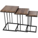 Set of 3 tables Alexandra House Living Ruskea Musta Puu