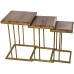 Set of 3 tables Alexandra House Living Ruskea Kullattu Puu