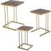 Jeu de 3 tables Alexandra House Living Marron Doré Bois