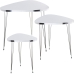 Set of 3 tables Alexandra House Living Hopeinen Puu