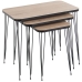 Jeu de 3 tables Alexandra House Living Marron Noir Bois