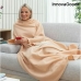 Coperta con Maniche Singola e Tasca Centrale Faboulazy InnovaGoods Beige Poliestere (Ricondizionati B)