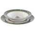 Spisestel DKD Home Decor Hvid Grøn Porcelæn Bil Jul 26,5 x 26,5 x 2,5 cm 18 Dele