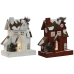 Kerstversiering Home ESPRIT Wit Rood 26 x 14 x 32 cm (2 Stuks)