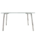 Dining Table Alexandra House Living Grey Transparent Crystal 140 x 75 x 80 cm