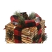 Ornament de Crăciun DKD Home Decor Roșu Natural 25 x 25 x 25 cm (3 Piese)