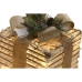 Adorno Navideño DKD Home Decor Blanco Dorado Natural 25 x 25 x 25 cm (3 Piezas)