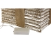 Adorno Navideño DKD Home Decor Blanco Dorado Natural 25 x 25 x 25 cm (3 Piezas)