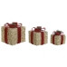 Adorno Navideño DKD Home Decor Blanco Rojo Dorado 25 x 25 x 25 cm (3 Piezas)