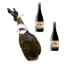 Spalla di Prosciutto Iberico di Cebo Linaje Negro 4,5 kg Bottiglia di vino rosso 750 ml x 2 Monte Real