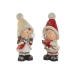 Kerstversiering Home ESPRIT Wit Rood Beige 16,5 x 22 x 45 cm (2 Stuks)