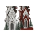 Kerstversiering Home ESPRIT Wit Rood 16 x 14 x 63 cm (2 Stuks)