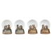 Presepe di Natale Home ESPRIT Multicolore Resina Alluminio Cristallo 8 x 8 x 10 cm (4 Unità)