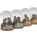 Christmas nativity set Home ESPRIT Multicolour Resin Aluminium Crystal 8 x 8 x 10 cm (4 Units)