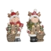 Kerstversiering Home ESPRIT Bruin Rood 23 x 10,5 x 40 cm (2 Stuks)