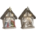 Crèche de Noël Home ESPRIT Vert Gris Magnésium 27,5 x 10,5 x 34,5 cm (2 Unités)