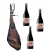 Iberische ham van met eikels gevoerde varkens Linaje Negro 7 kg Fles rode wijn 750 ml x 3 Monte Real