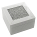 Guarda-Joias Alexandra House Living Branco Cristal 14 x 8 x 14 cm