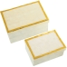 Set decoratieve dozen Alexandra House Living Gouden Parelmoer 2 Onderdelen