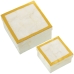 Set decoratieve dozen Alexandra House Living Gouden Parelmoer 2 Onderdelen