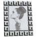 Photo frame Alexandra House Living White Black Crystal 23 x 1 x 28 cm