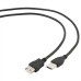 Cable Alargador USB GEMBIRD 1.8m USB 2.0 A M/FM (1,8 m) Negro 1,8 m