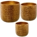 Conjunto de vasos Alexandra House Living Ouro Cerâmica 3 Peças